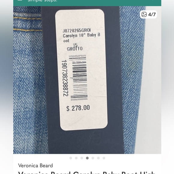 Veronica Beard Medium Blue Boot Cut Jeans - Picture 9 of 9